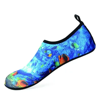 Летняя водная обувь для мужчин и женщин Быстросохнущая плоская мягкая водная обувь 2022 Мужские Пляжные тапочки для серфинга, дайвинга, плавания, Унисекс Обувь