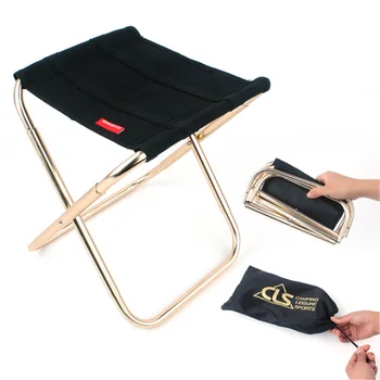 Складной стул для рыбалки, легкий стул для пикника, Складной походный стул из алюминиевой ткани, переносная уличная мебель, которую легко носить с собой