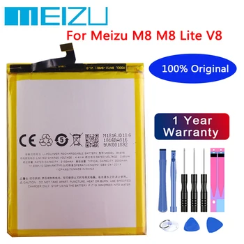 3200 мАч BA816 Meizu 100% Оригинальный Аккумулятор Для телефона Meizu M8 M8 Lite V8, Новейший Высококачественный Аккумулятор в наличии + Инструменты