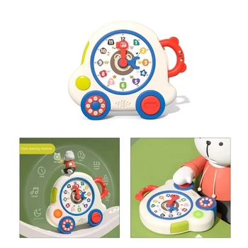Детские Игрушки-часы Монтессори с Музыкой, Час, Минута, Секунда, Познание, Игрушки для детей дошкольного возраста, Игрушки для раннего образования в возрасте 1-3 лет