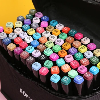 Профессиональные Цветные маркеры с двойной головкой, маркеры для рисования Манги, ручки для рисования, школьные канцелярские принадлежности, Товары для рукоделия