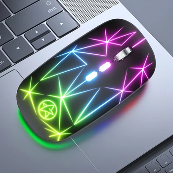 USB 2.4G Мышь RGB Бесшумная Игровая Мышь 1600 точек на дюйм Оптическая Эргономичная Беспроводная Мышь Перезаряжаемые Немой Мыши Компьютерные Mause Для Ноутбука