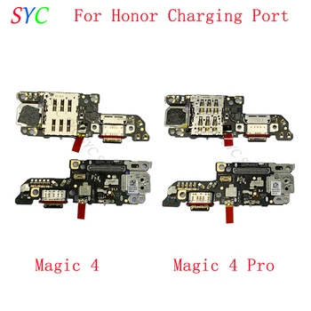 Оригинальная плата разъема USB-порта для зарядки Huawei Honor Magic 4 Pro, разъем для зарядки с устройством чтения sim-карт, запасные части