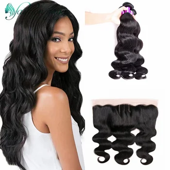 Бразильско-перуанские пучки волос Tinashe с разрешением 13x4 HD для фронтальной плетения Женской объемной волны, предварительно выщипанные и обесцвеченные пучки волос
