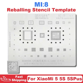 Amaoe MI8 BGA Трафарет для реболлинга Xiaomi 5 5S Plus 5SPlus Note2 MIX MSM8996 PM8996 Процессорная Оловянная Насадка Паяльная Сетка Инструменты Для Ремонта