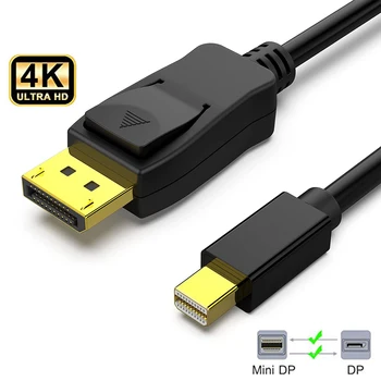 Nku 4K @ 60Hz 2K @ 144Hz Кабель Mini DisplayPort-DisplayPort Mini DP Thunderbolt, Совместимый с DP Штекерным адаптером для ПК