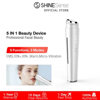 ShineSense RF EMS, косметический аппарат для подтяжки кожи лица и глаз, ионный микроток, средство против старения, удаление морщин, омоложение