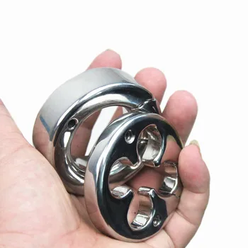 Комбинация Отверстий в виде Цветка сливы из нержавеющей Стали 3 Размеров, Подвеска для Связывания мошонки, Мужское Интересное Яйцо, Удлиненное кольцо для пениса BB354