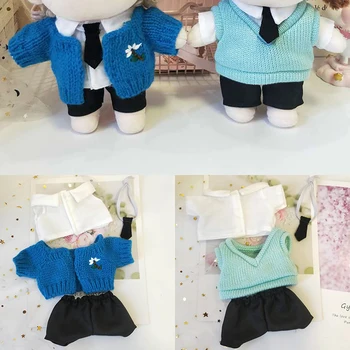 1 комплект кукольной одежды для кукол 20 см, аксессуары для кукол-идолов, одежда для плюшевых кукол, свитер, мягкая игрушка, наряд для кукол в Корее