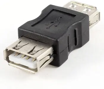 Переходник с разъемом USB 2.0 типа A для подключения к разъему F/F черный