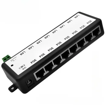 Инжектор PoE 8 Портов 48V 24V Обеспечивает питание по Ethernet к любому коммутатору MikroTik Accessories