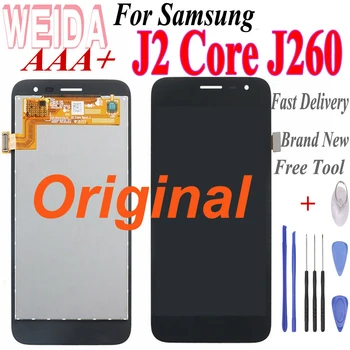 Оригинальный 5 ’ЖК-дисплей для Samsung Galaxy J2 Core J260, ЖК-дисплей с сенсорным экраном, Дигитайзер в сборе, замена бесплатным инструментом