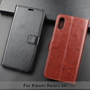 Для Xiaomi Redmi 9A флип-кошелек из искусственной кожи чехол
