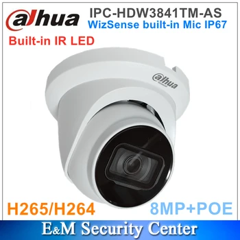 Оригинальная сетевая камера Dahua IPC-HDW3841TM-AS 8MP POE со встроенным микрофоном и ИК-объективом с фиксированным фокусным расстоянием.
