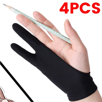 Перчатки для рисования двумя пальцами XS/S / M /L, Антисенсорные Перчатки для рук, защищающие от загрязнения, для Планшета iPad, Универсальные Перчатки Для Рисования двумя пальцами