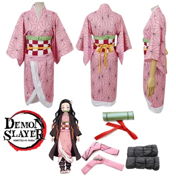 Детский косплей-костюм Kimetsu No Yaiba Demon Slayer на Хэллоуин, Карнавал, великолепный забавный костюм, детская одежда