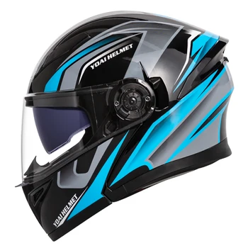 Новый мотоциклетный шлем с двумя линзами, Мотоциклетный шлем для мотокросса, защитный шлем для езды на мотоцикле, защитный шлем для дорожного движения